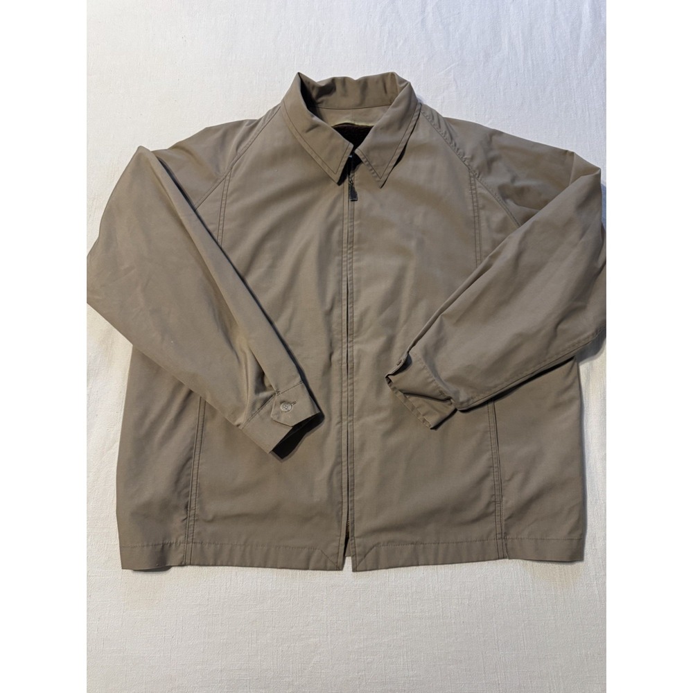 Vintage London Fog Harrington Jacket Brown 70s Fur Lined USA Made Men's 46R